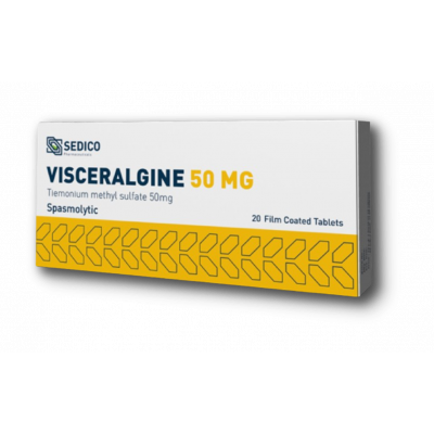VISCERALGINE 50 MG ( TIEMONIUM METHYL SULPHATE ) 20 FILM-COATED TABLETS